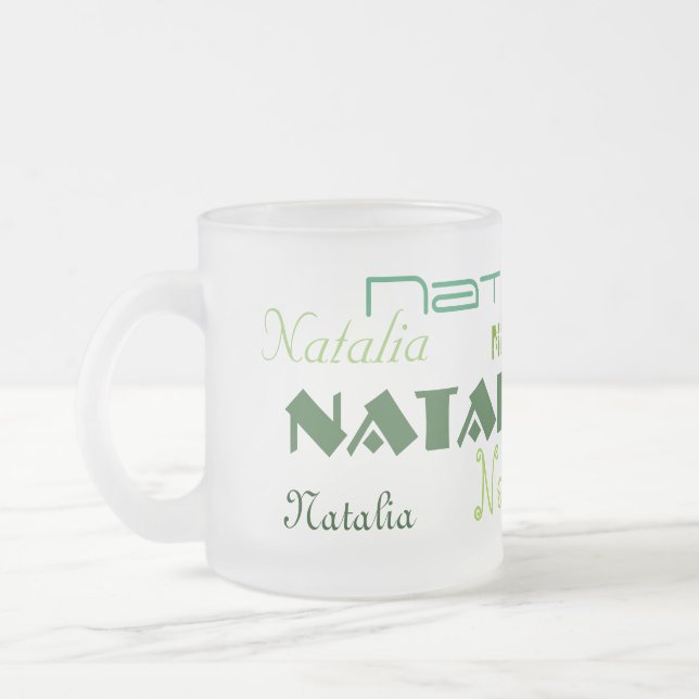 Tasse Givré Polices fraîches votre nom personnalisé (Gauche)
