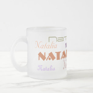 Tasse Givré Polices fraîches votre nom personnalisé