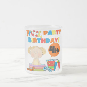 Tasse Givré Pool Party 4th Birthday Tshirts et cadeaux