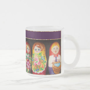 Tasse Givré Poupées colorées de Matryoshka