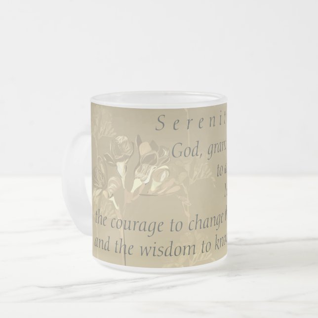 Tasse Givré Prière de sérénité (Devant gauche)