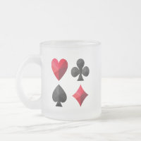 Quatre combinaisons de cartes à jouer : coeurs, cl