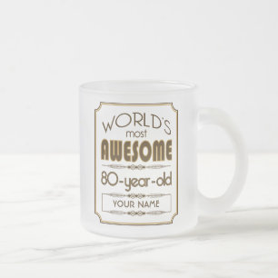 Tasse Givré Quatre-vingtième monde de célébration