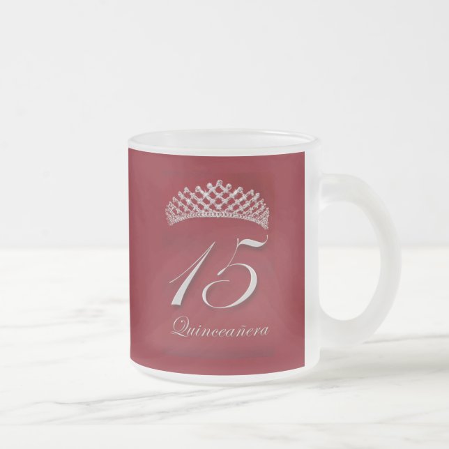 Tasse Givré Quinceañera pour le 15ème anniversaire (Droit)