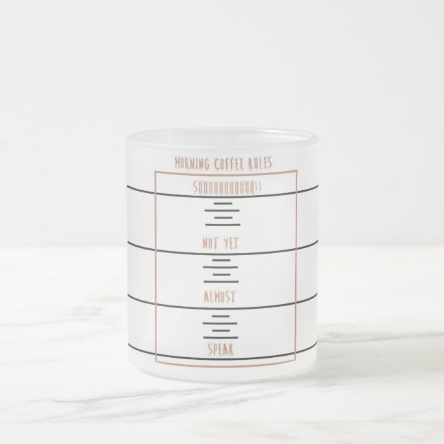 Tasse Givré Règles de café de matin (Centre)