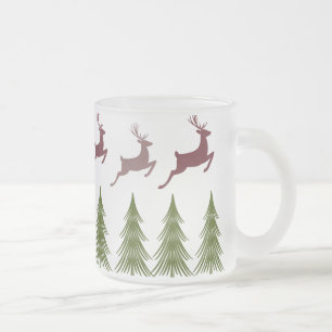 Tasse Givré Renne et pin décongelés Musique de Noël