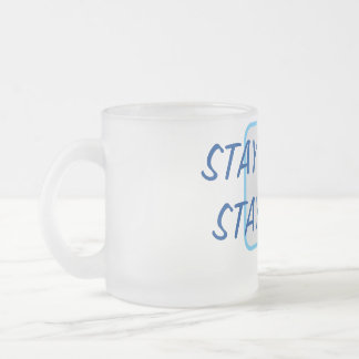 Tasse Givré Restez alerte Restez en sécurité Bleu Sécurité du 
