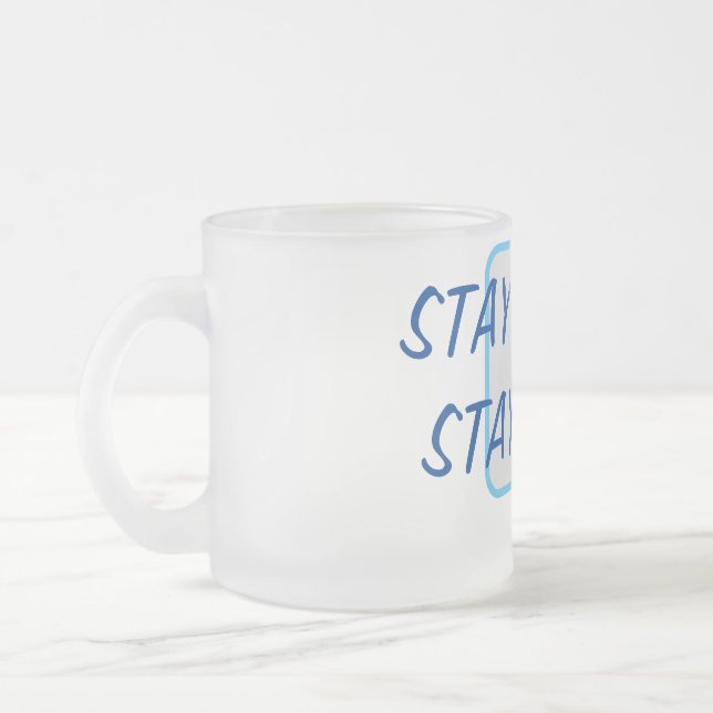 Tasse Givré Restez alerte Restez en sécurité Bleu Sécurité du  (Gauche)