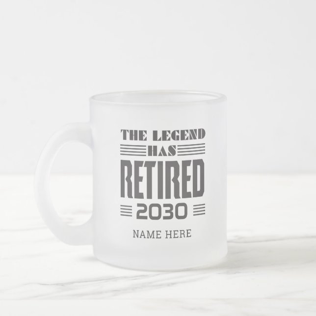 Tasse Givré Retraite La Légende A Retraité Personnalisé (Gauche)
