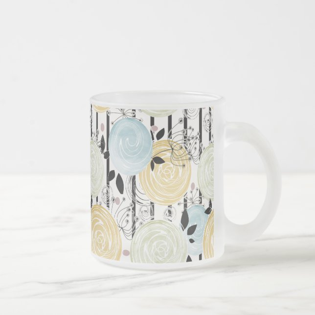Tasse Givré Rétro, abstract flowers (Droit)
