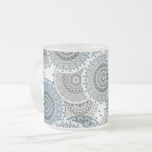 Tasse Givré Rétro, motif rétro, bleu et gris, élégant