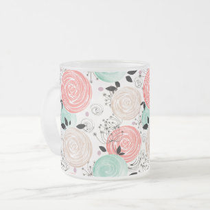 Tasse Givré Rétro, roses
