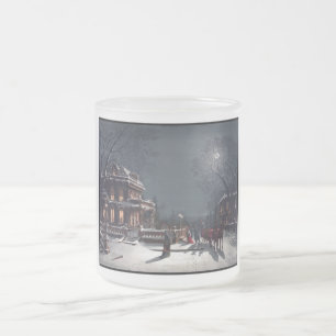 Tasse Givré Réveillon de Noël victorien en calèche d'hiver