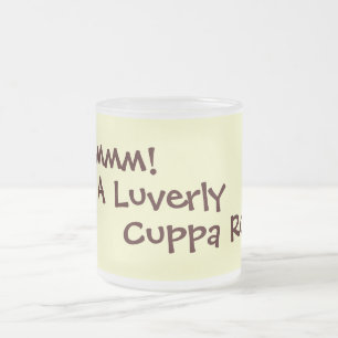 Tasse Givré rime amusante argot thé boire du texte slogan desi