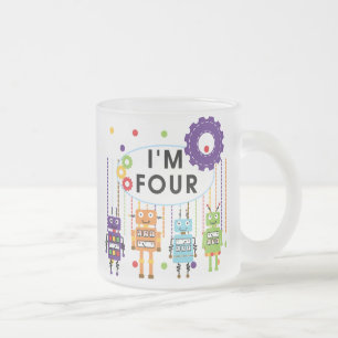 Tasse Givré Robot T-shirts et cadeaux d'anniversaire 4e