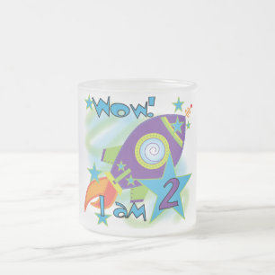 Tasse Givré Rocket Ship 2e Anniversaire T-shirts et cadeaux