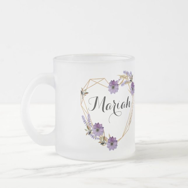 Tasse Givré Romantic pink abstract garden and butterfly (Gauche)