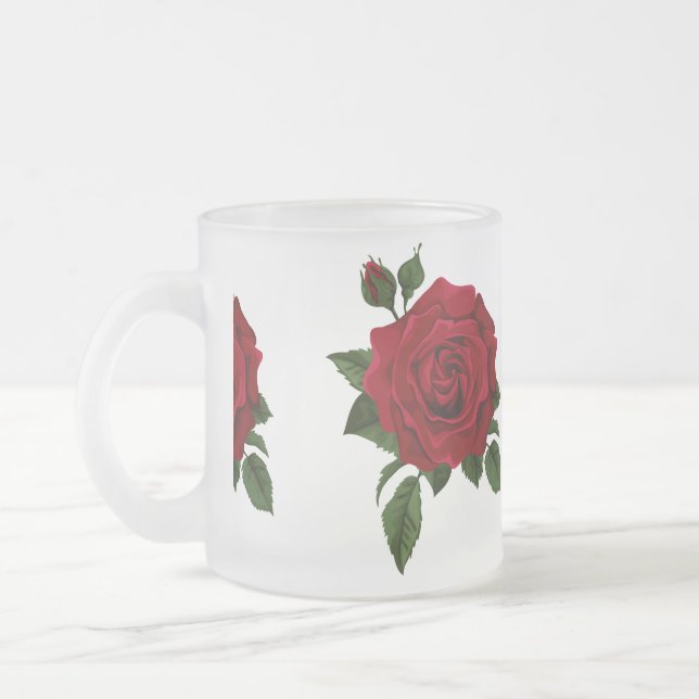 Tasse Givré Rose rouge (Gauche)