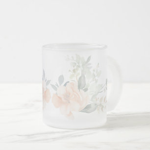 Tasse Givré Rose simple Moderne rose floral pour elle