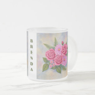 Tasse Givré Roses et Dahlias