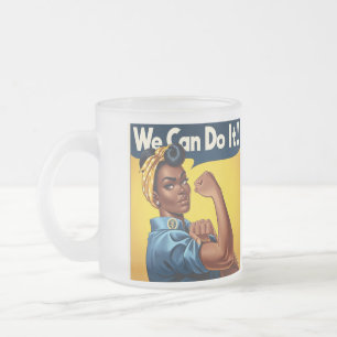 Tasse Givré Rosie la riveeteuse femme afro-américaine
