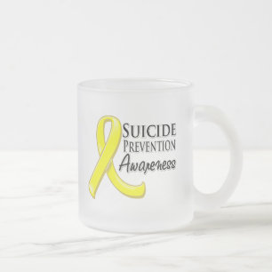 Tasse Givré Ruban de conscience de prévention de suicide