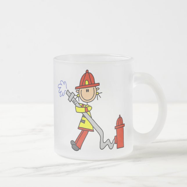 Tasse Givré Sapeur-pompier féminin avec le T-shirts et les (Droit)