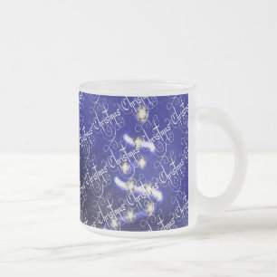Tasse Givré Sapin de Noël et Étoiles -