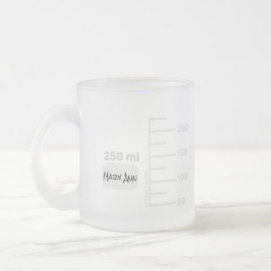 Tasse Givré Science Lab Beaker Personnalisé Big Étiquette Mu