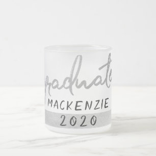 Tasse Givré Script Silver Gradué Faux Metallic tendance