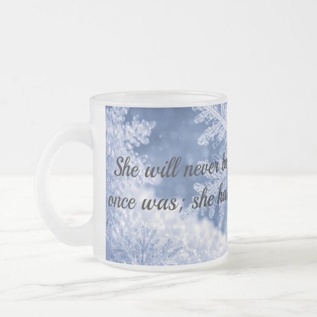 Tasse Givré She will never be the same frosted glass coffee mu (Gauche)