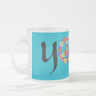 Tasse Givré Signe de paix floral Yoga