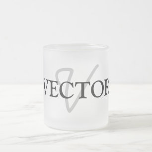 Tasse Givré simple minimum ajouter votre nom MONOGRAM GROOMSME