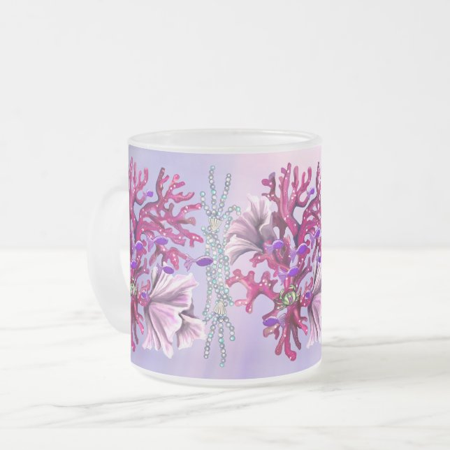 Tasse Givré Sirène de mer violette (Devant gauche)