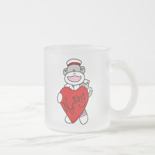 Tasse Givré Sock Monkey I Love Nursing T-shirts et cadeaux