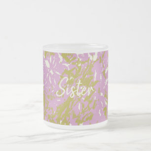 Tasse Givré Soeur Personnalisée Élégante Rose Botanique