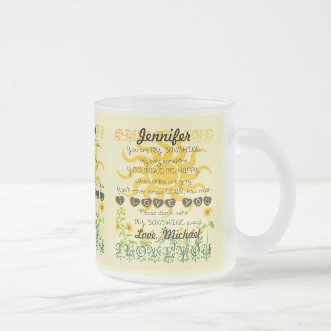 Tasse Givré Sont personnalisés vous mon soleil (Droit)