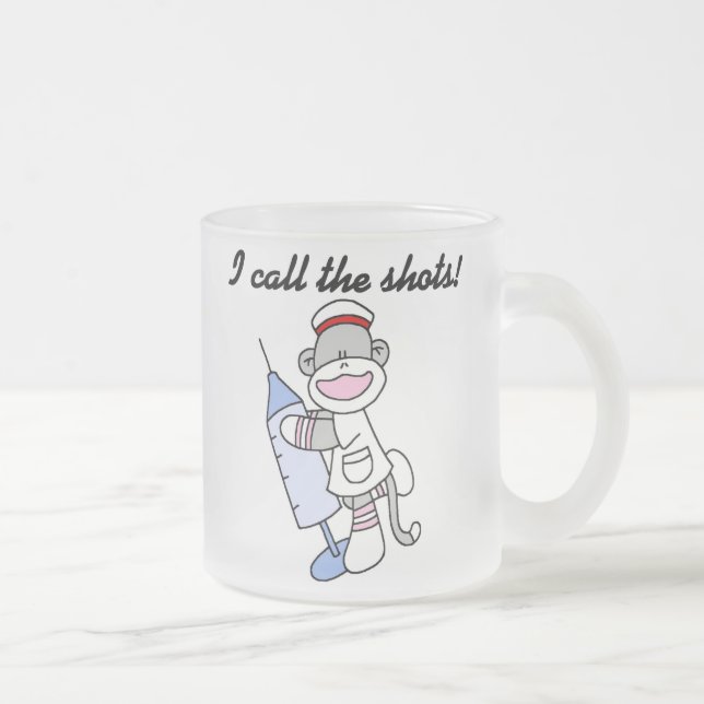 Tasse Givré Soq Singe Infirmière J'appelle les coups cadeaux (Droit)