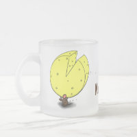 Souris mignonne avec dessin animé au fromage