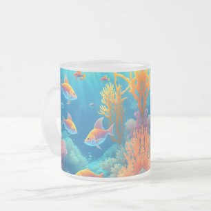 Tasse Givré Sous L'Eau Avec Poisson Tropical