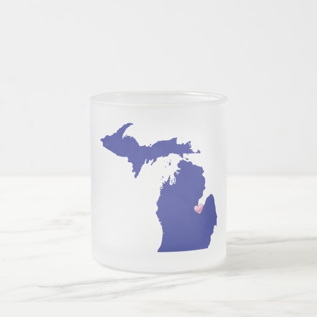 Tasse Givré State Mug/Michigan-Home est le coeur (Centre)