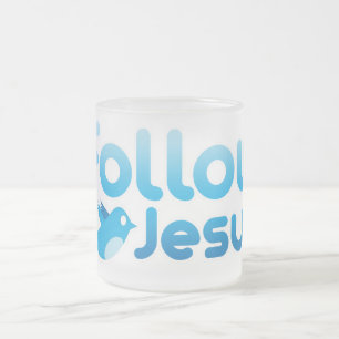 Tasse Givré Suivez l'Humour Twitter de Jésus Christ