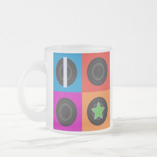 Tasse Givré Symboles Derby du rouleau de pop art