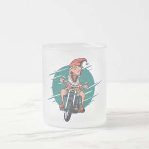 Tasse Givré T Rex Père Noël Motard