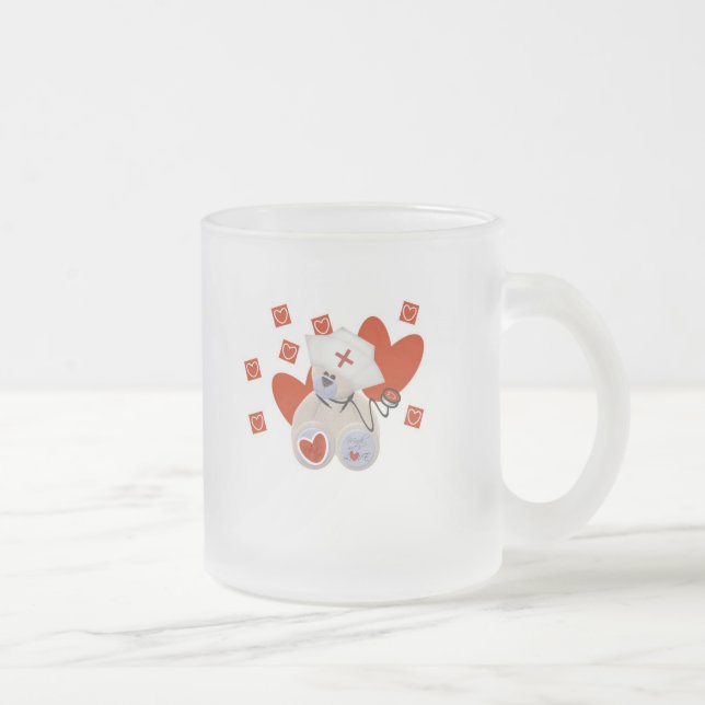 Tasse Givré T-shirts et cadeaux d'amour d'infirmière d'ours de (Droit)