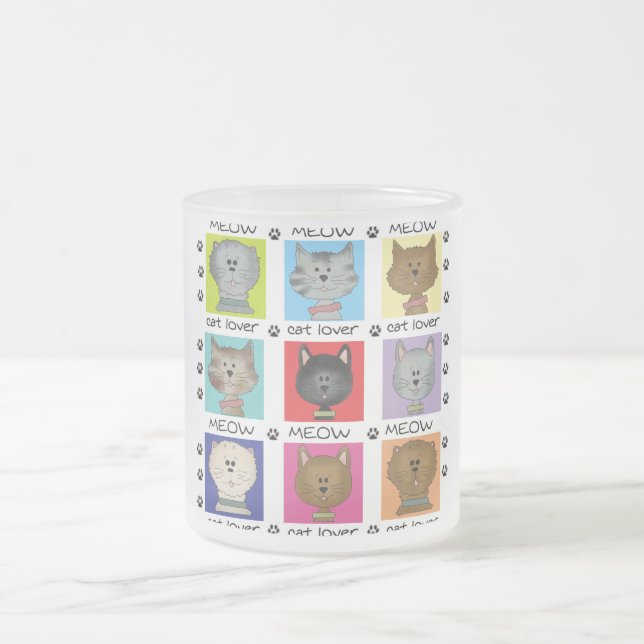 Tasse Givré T-shirts et cadeaux d'amoureux des chats de Meow (Centre)