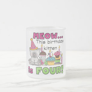 Tasse Givré T-shirts et cadeaux d'anniversaire 4th Kitten