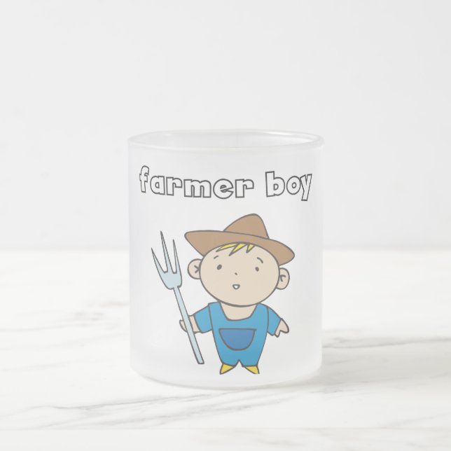 Tasse Givré T-shirts et cadeaux de garçon d'agriculteur (Centre)