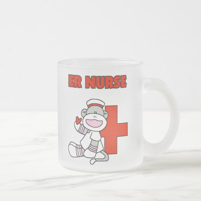 Tasse Givré T-shirts et cadeaux de l'infirmière de singe de ch (Droit)