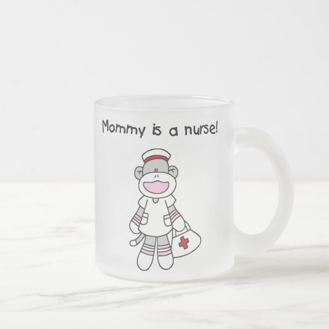 Tasse Givré T-shirts et cadeaux de l'infirmière de singe de ch (Droit)